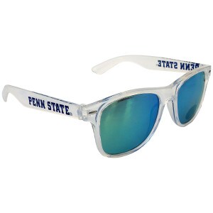 sunglasses mirrored yellow lenses clear frames with Penn State on temples